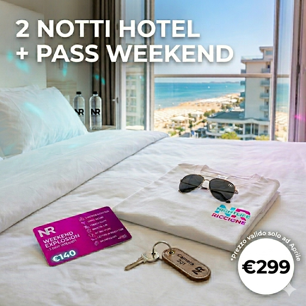 WEEKEND EXPLOSION – FULL PACK AGOSTO (2 Notti Hotel + Pass Weekend)